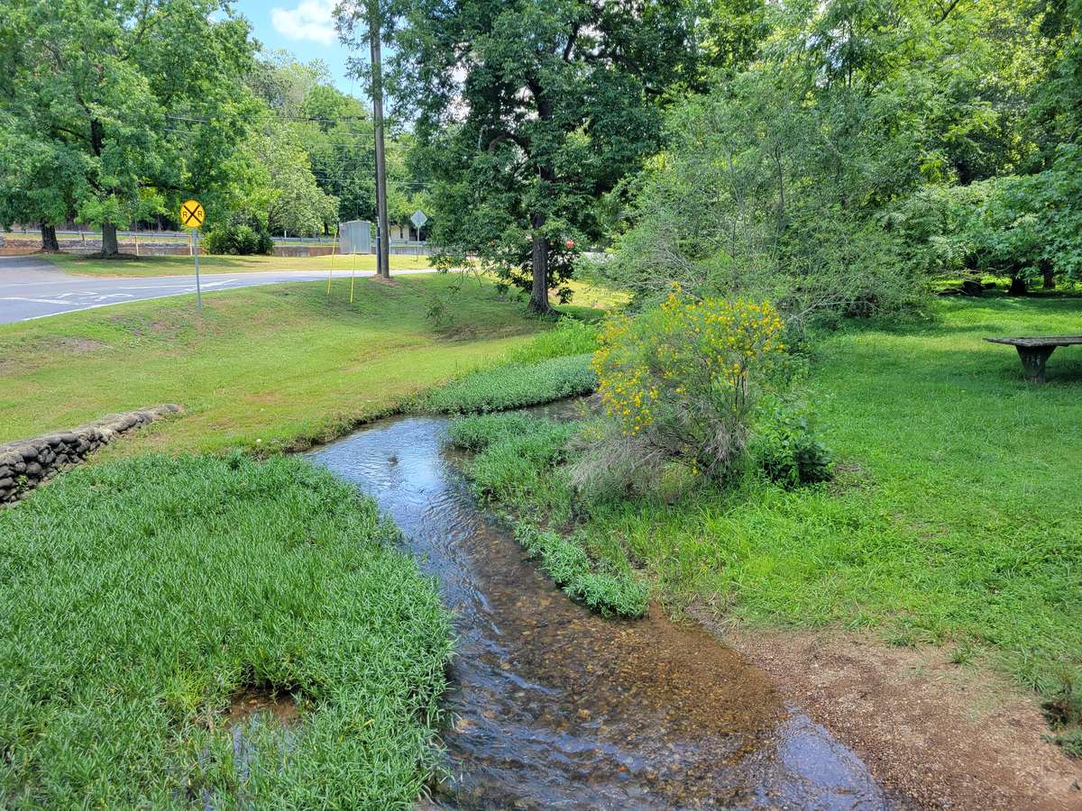 The Silver Creek stream in the Silver Creek community, Georgia
